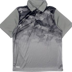 Boys Champion Duo Dry Gray Camo Polo